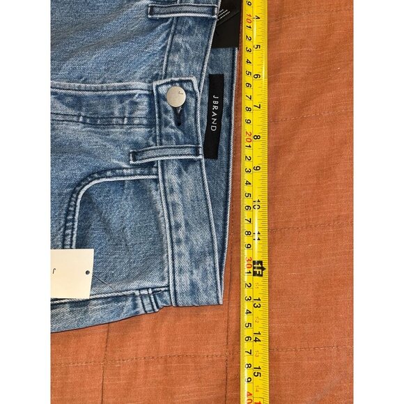 NWT J Brand Wynne High-Rise Straight Crop Jeans Size 24 Blue  Raw Hem - Picture 10 of 15